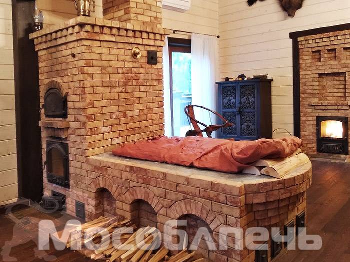 Русская печь с камином и лежанкой – сложная конструкция для большого дома