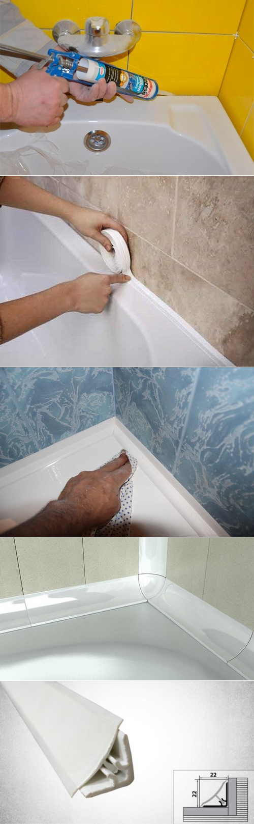 Герметик для ванной - какой лучше? | чем заделать стык между стеной и ванной | все о ремонте