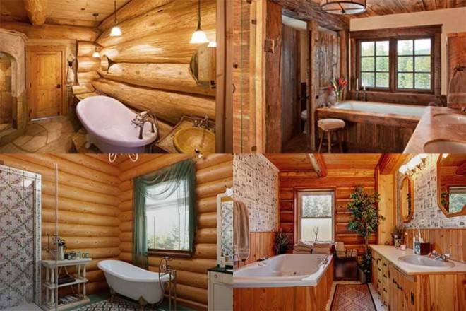 Дизайн ванной комнаты в деревянном доме - domwine