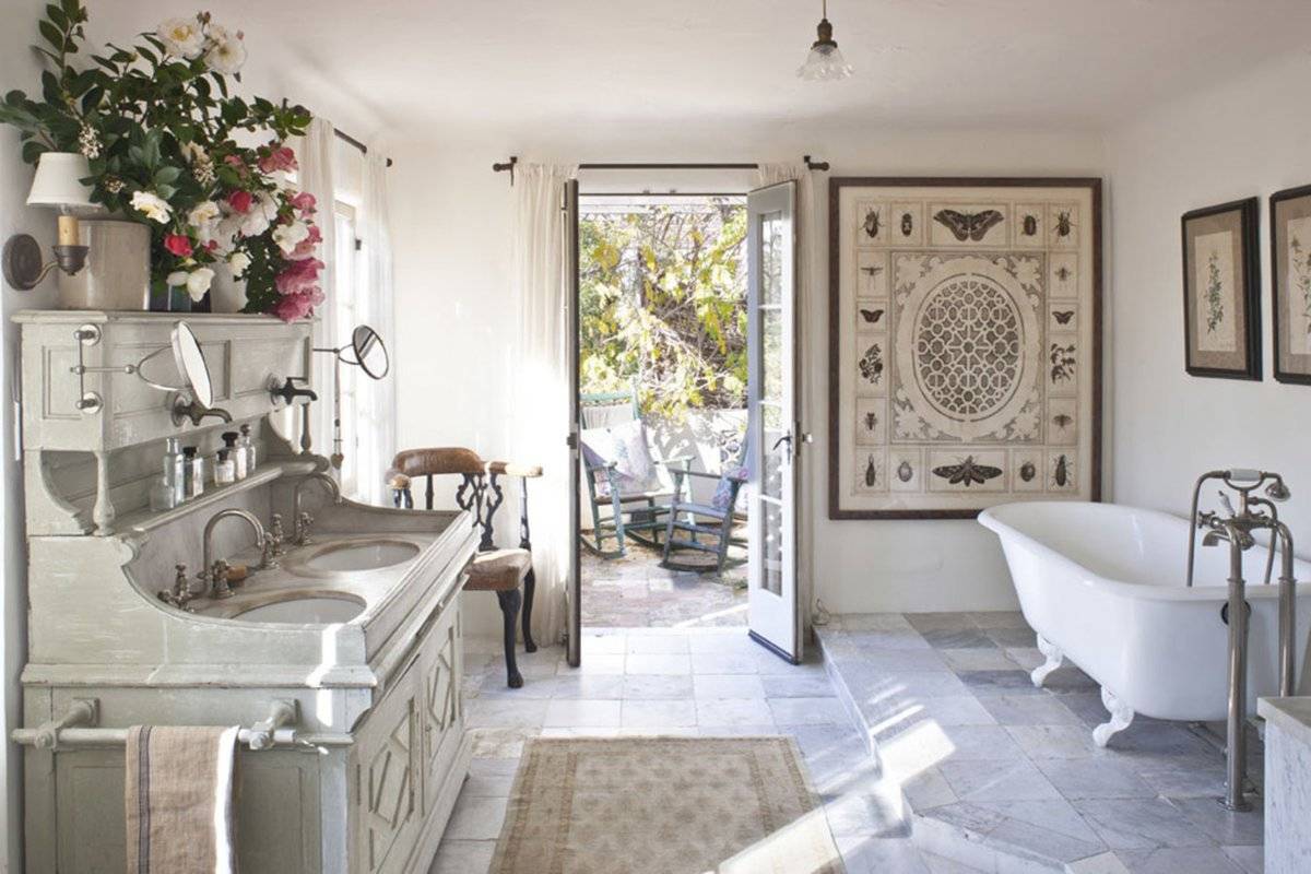 Ванная в стиле прованс: 160 фото оформления дизайна интерьераварианты планировки и дизайна