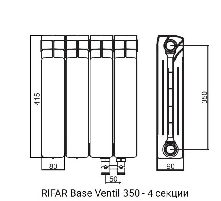 Виды и размеры биметаллических радиаторов отопления, рекомендации по их выбору