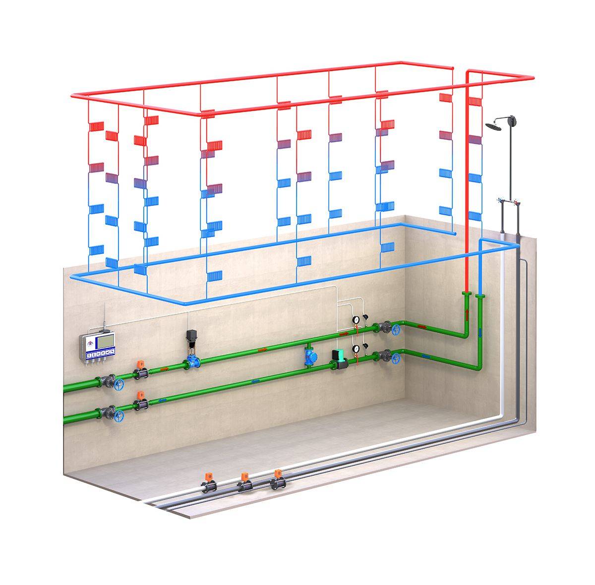 Подача горячей воды в многоэтажном доме: сверху или снизу, какими способами подается - схема закрытого и открытого типа для многоквартирного здания | house-fitness.ru
