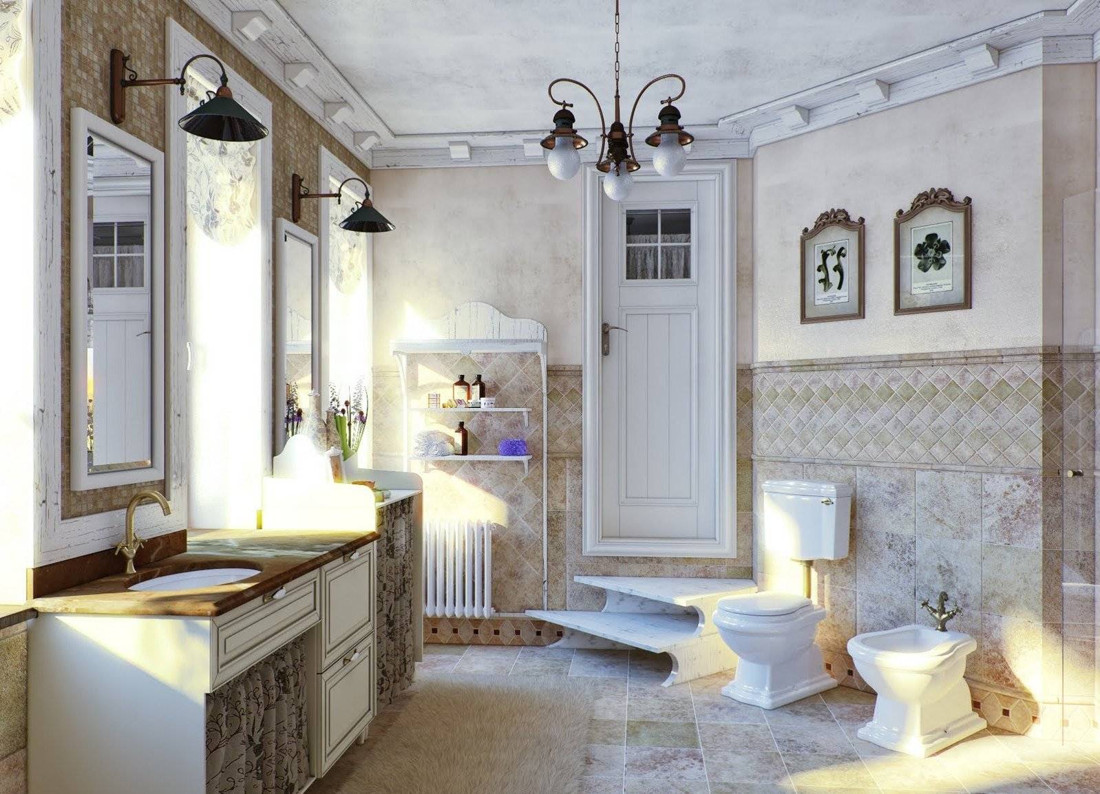 Ванная комната в стиле прованс: фото модных интерьеров