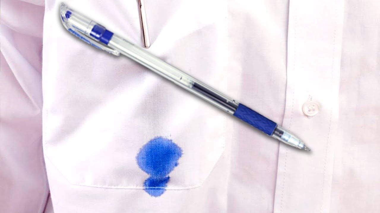 Как вывести пятно от чернил шариковой ручки с одежды или мебели