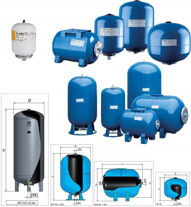 Гидроаккумуляторы для водоснабжения - принцип работы, устройство, схема, расчет, установка, подключение