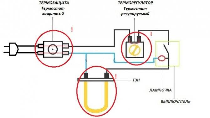 Схема подключения терморегулятора капиллярного