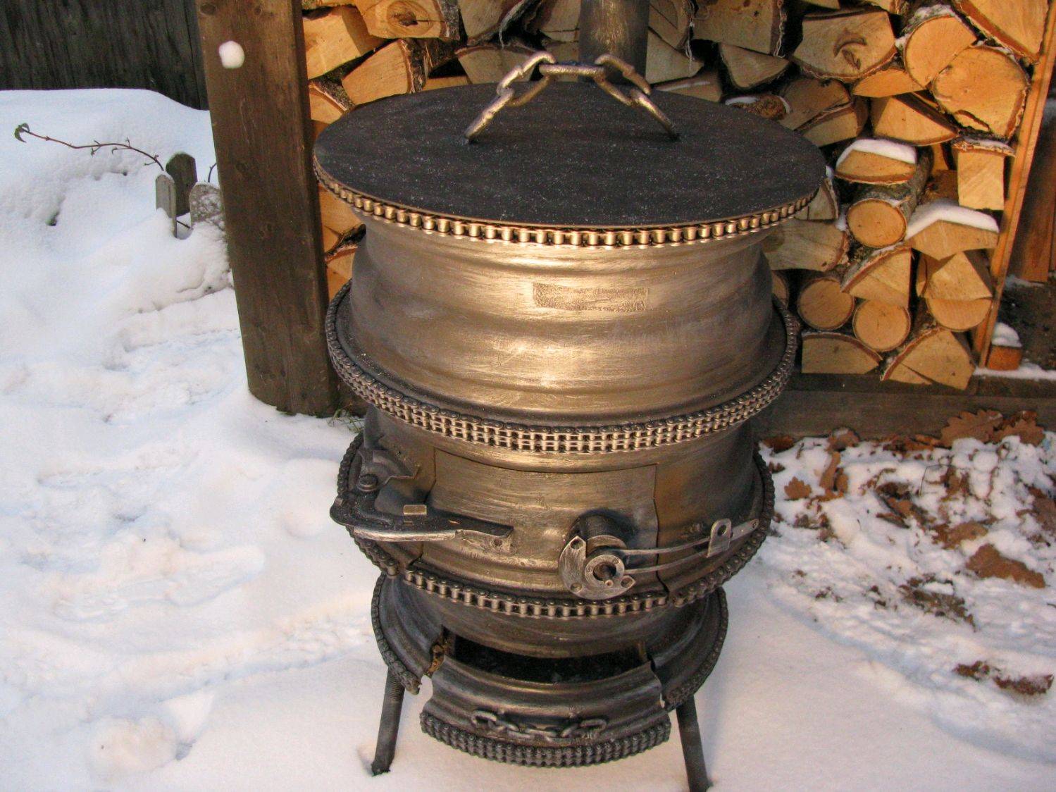Печка из камазовских дисков своими руками - moy-instrument.ru - обзор инструмента и техники