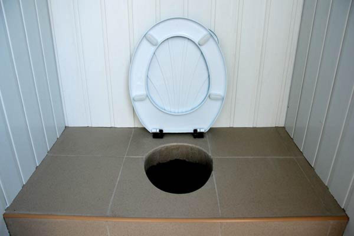 дачный туалет с вытяжкой