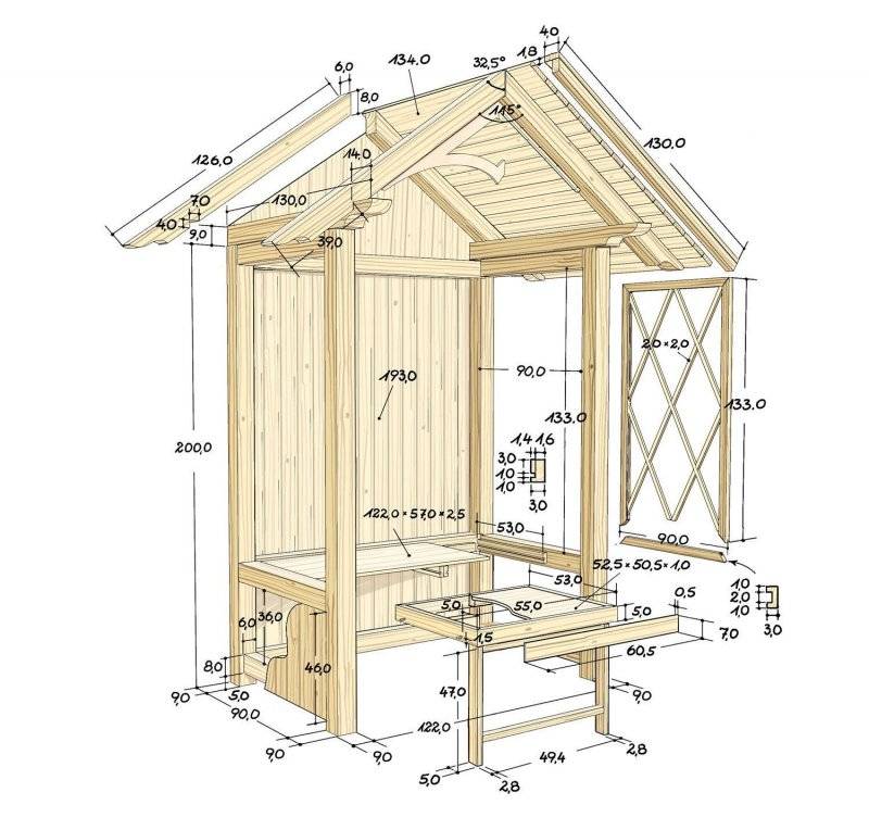 Схема деревянного дачного туалета своими руками