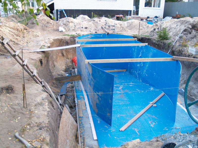 Бетонный бассейн своими руками - бассейн из бетона +фото