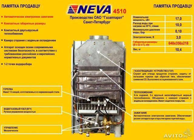 Газовые колонки нева и нева люкс (neva и nevalux)