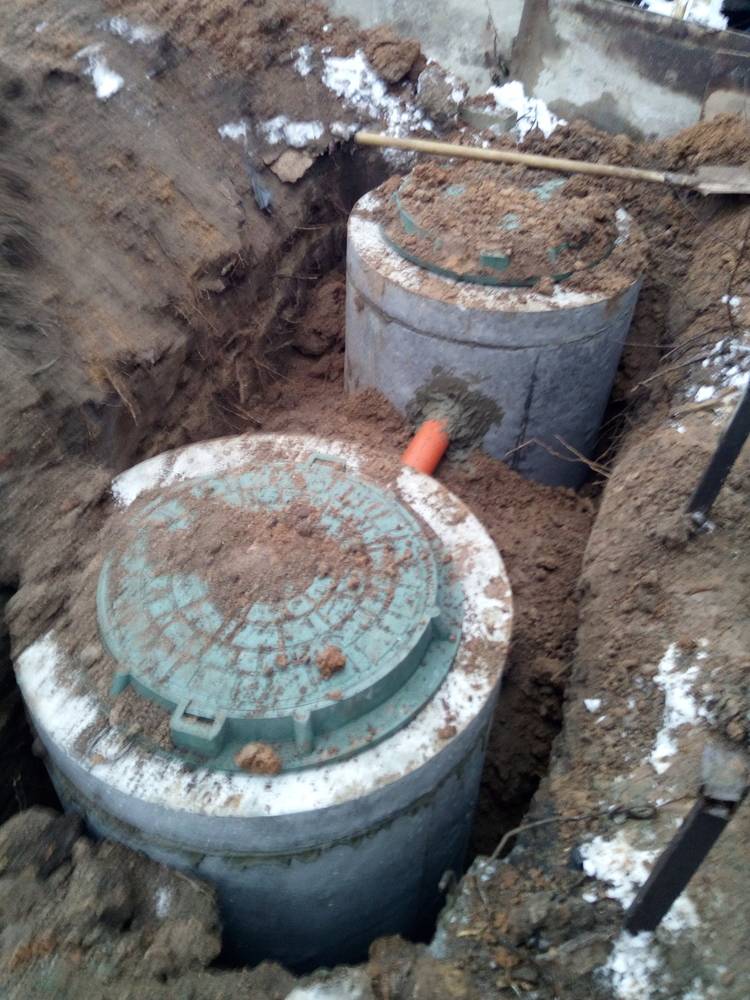 Септик из бетонных колец: устройство канализационного колодца своими руками, схема, видео и фото
