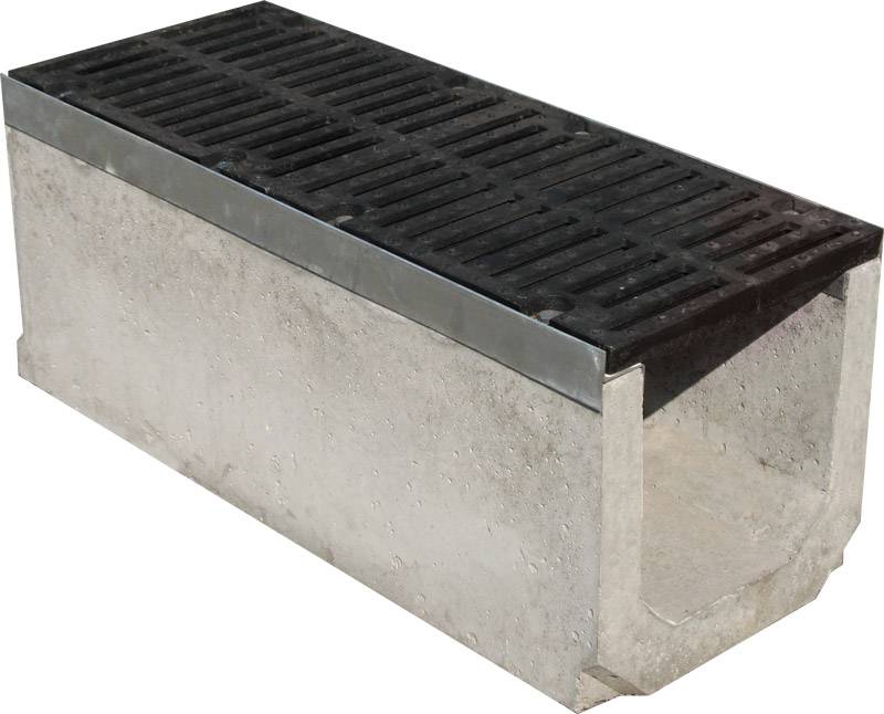 Водоотводные бетонные лотки: типовые размеры и цены