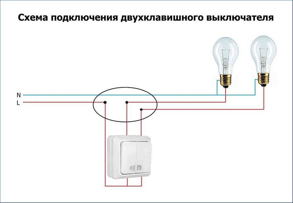 Схема подключения выключателя света с одной клавишей: инструкция