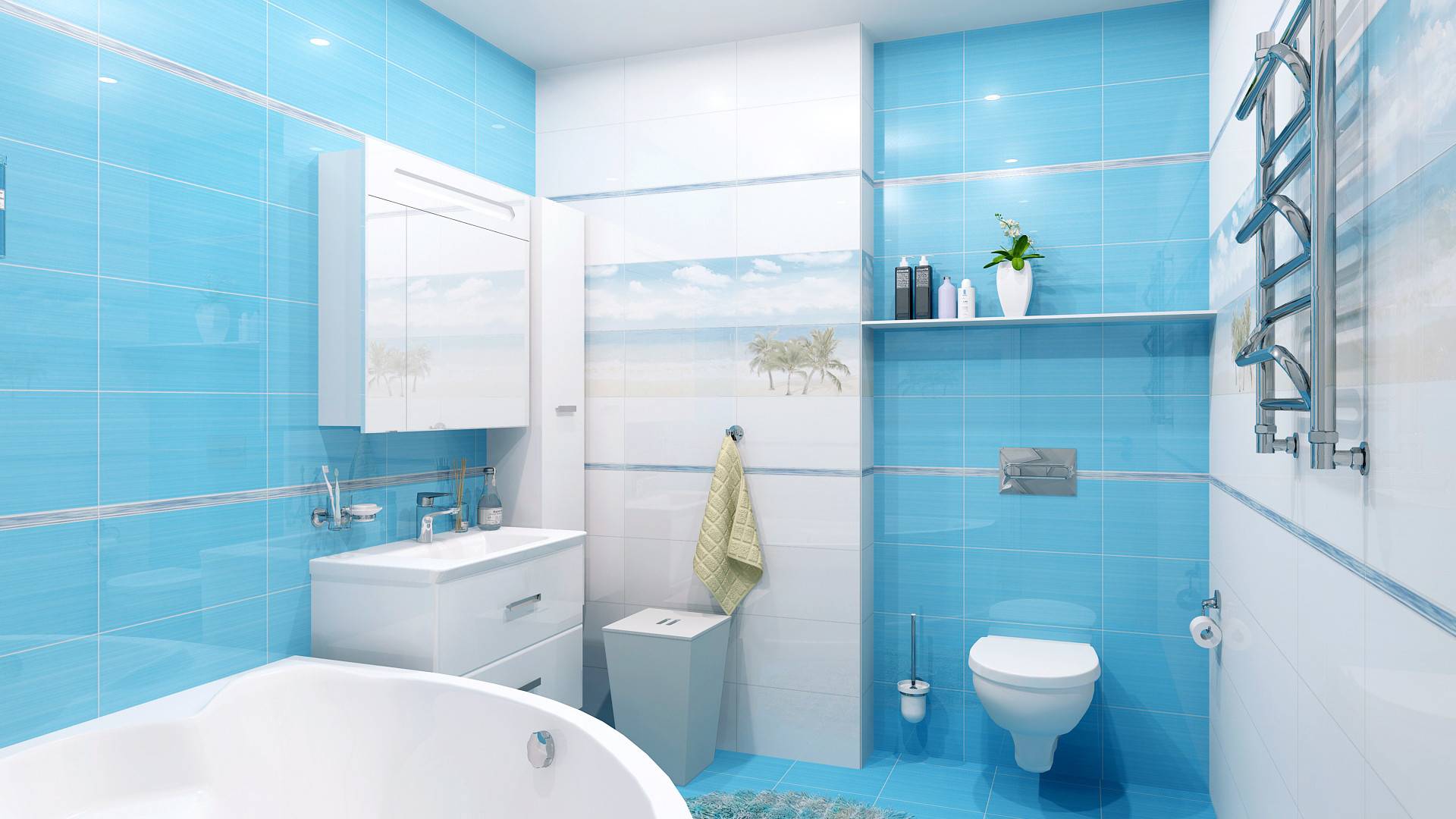 ???? ванная без плитки – альтернативные варианты отделки: 10 идей для стен и 6 – для пола