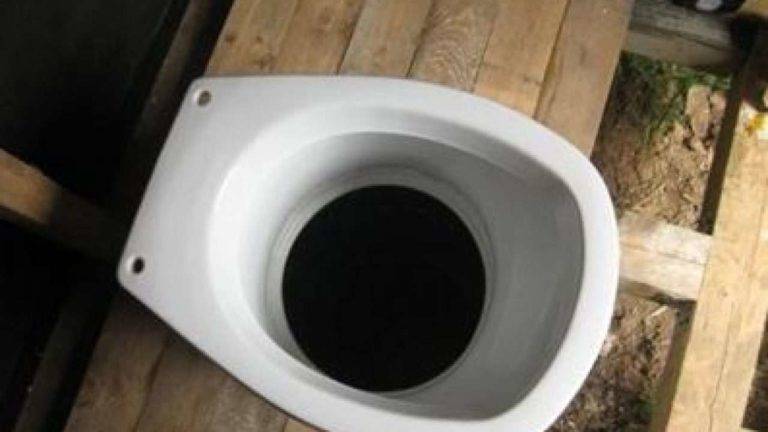 Дачный унитаз для уличного туалета со смывом: керамический, пластиковый