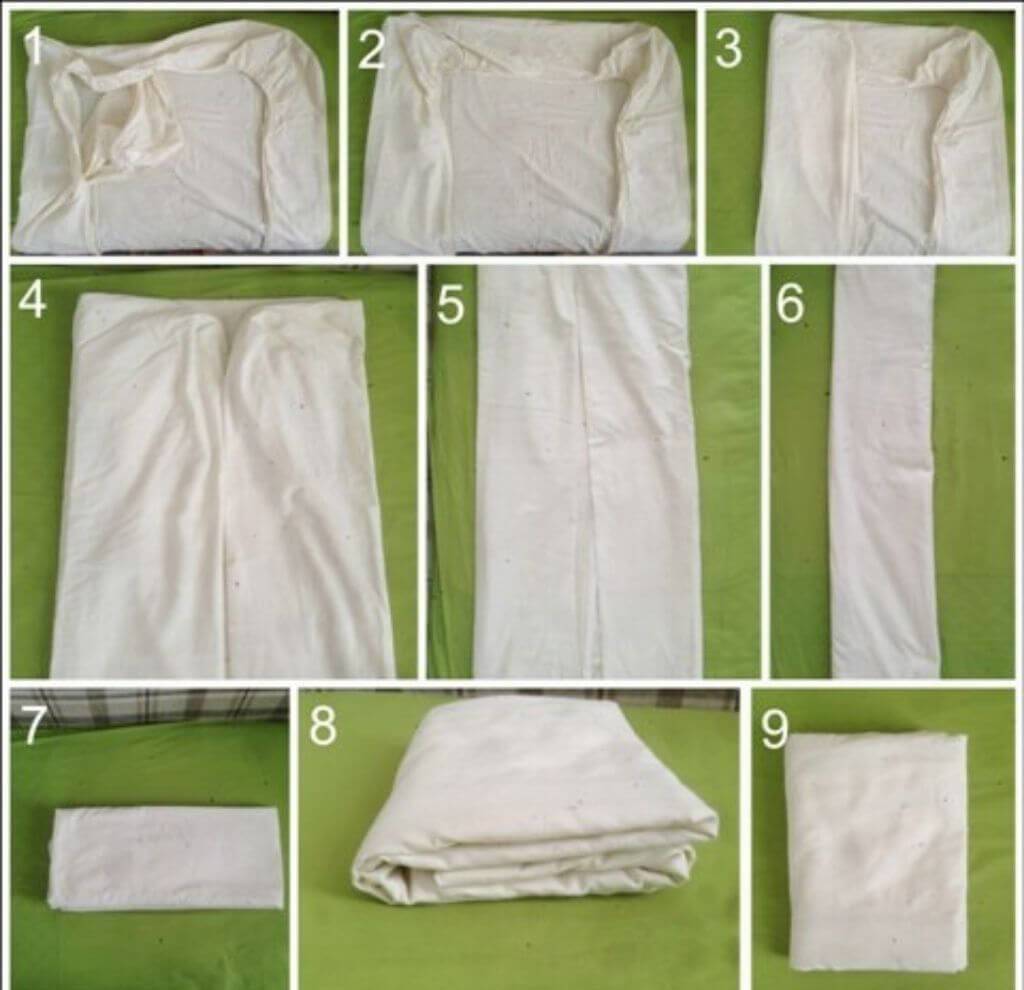 7 способов аккуратно сложить покрывало с кровати на ночь