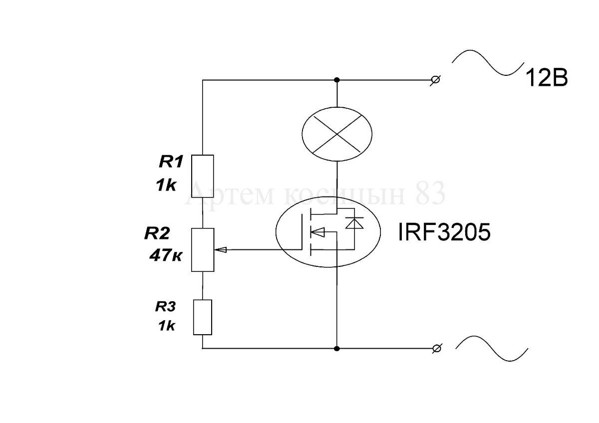 Регулятор мощности схема 12 вольт схема