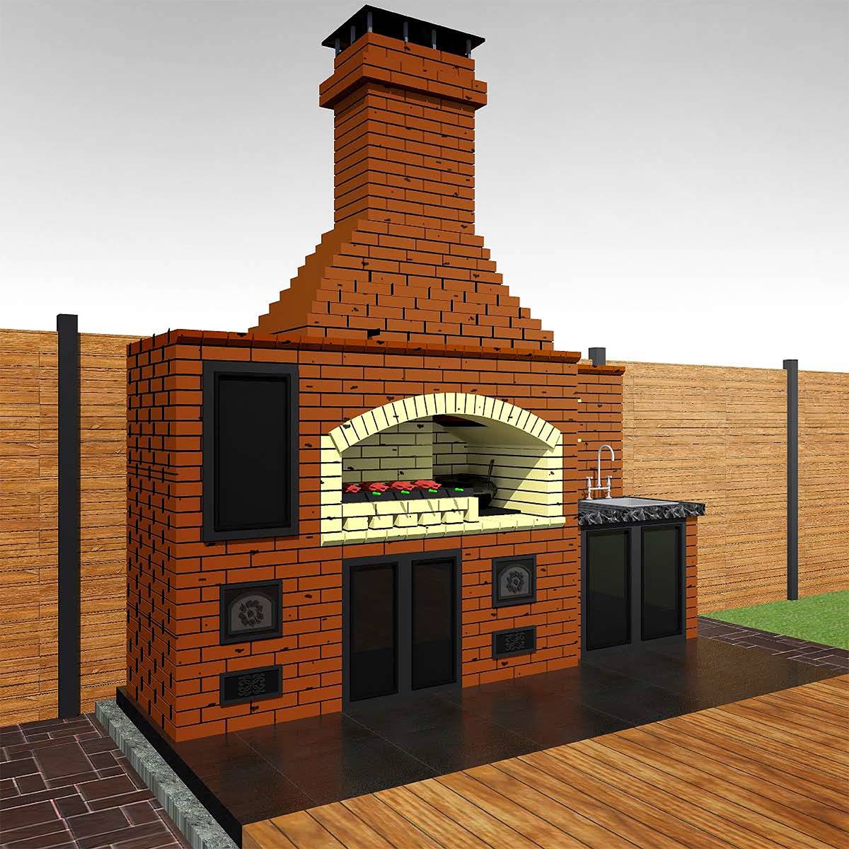 Проекты летней кухни на даче с барбекю мангалом – интересные идеи, фото
