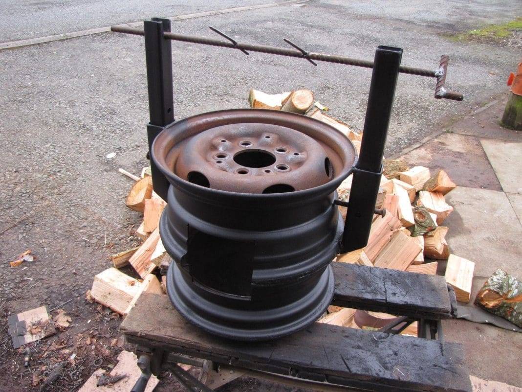 Печь для бани из колесных дисков грузового автомобиля — как сделать своими руками