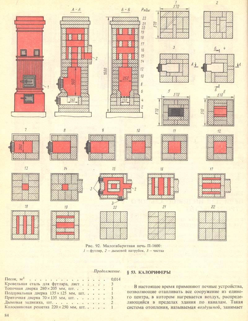 Чертеж печь голландка - 97 фото